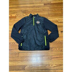 Nike Golf Mens 1/4 Zip Windbreaker Jacket Sz Small Black Basketball Hall of Fame